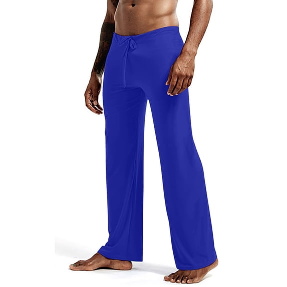 Mens Baggy Stretchy Wide Leg Pants Comfort Casual High Waisted Sweatpants Lounge Baggy Solid Basic Long Trousers Gym Traning Track Joggers Pants with Pockets