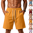 thumbnail image 1 of Mens Baggy Sweat Shorts Cotton Fleece Athletic Shorts Pro Workout Gym Lounge Shorts for Mens with Pockets Ginger 2XL, 1 of 8