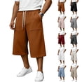 thumbnail image 1 of Mens Baggy Sweat Shorts Gym Athletic Basketball Summer Workout Lounge Beach Drawstring Shorts with Big Pockets, 1 of 7