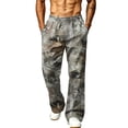 thumbnail image 1 of Mens Baggy Sweatpants Camo Print Open Bottom Joggers Pockets Elastic Waist Workout Gym Pants, 1 of 6