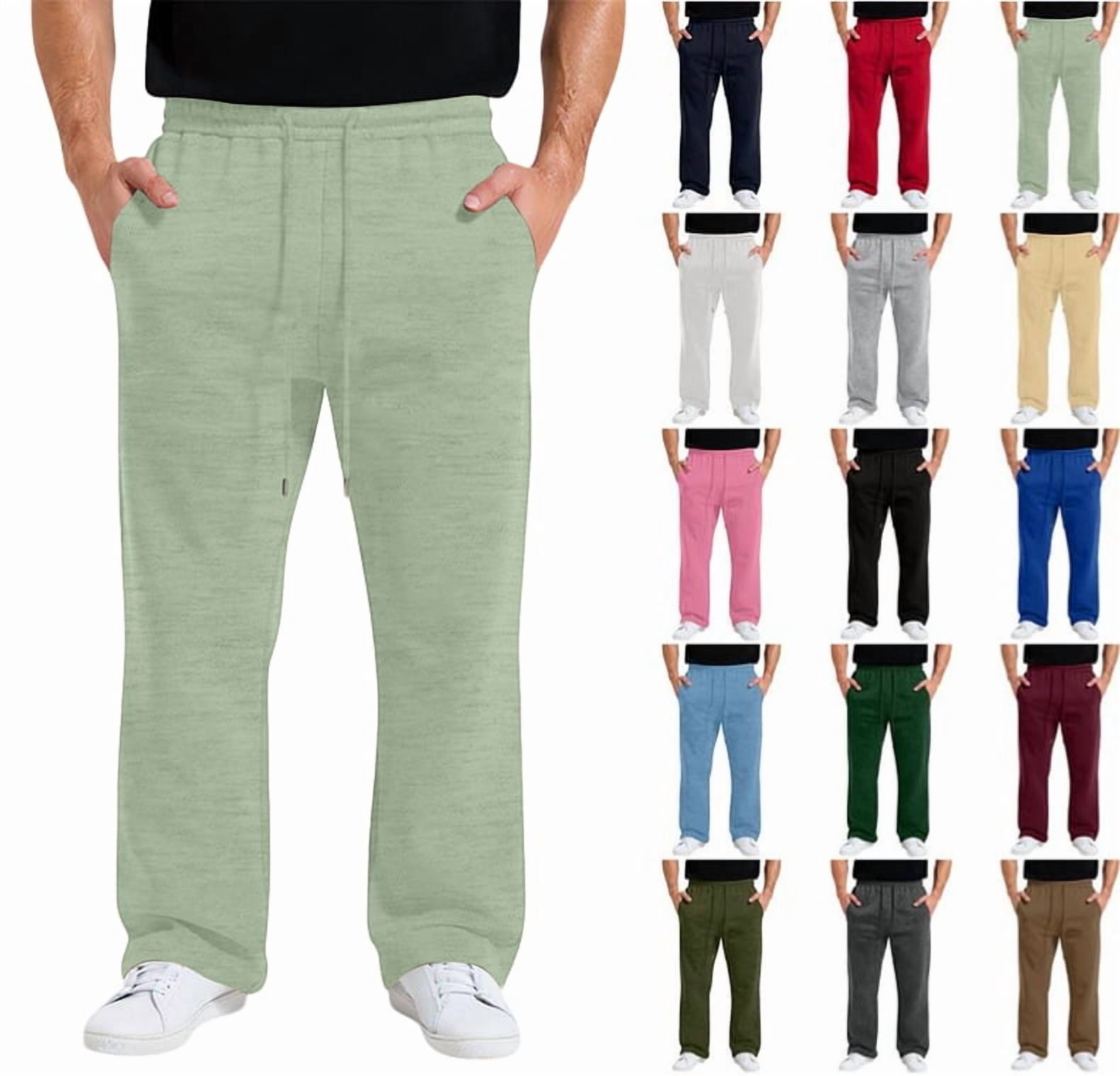 Mens Baggy Sweatpants Casual Wide Leg Big and Tall Sweat Pants with ...