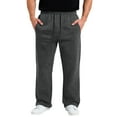 thumbnail image 1 of Mens Baggy Sweatpants Wide Leg Lounge Sweat Pants with Pockets Big and Tall Fleece Uncuffed Open Bottom Sweatpants, 1 of 3