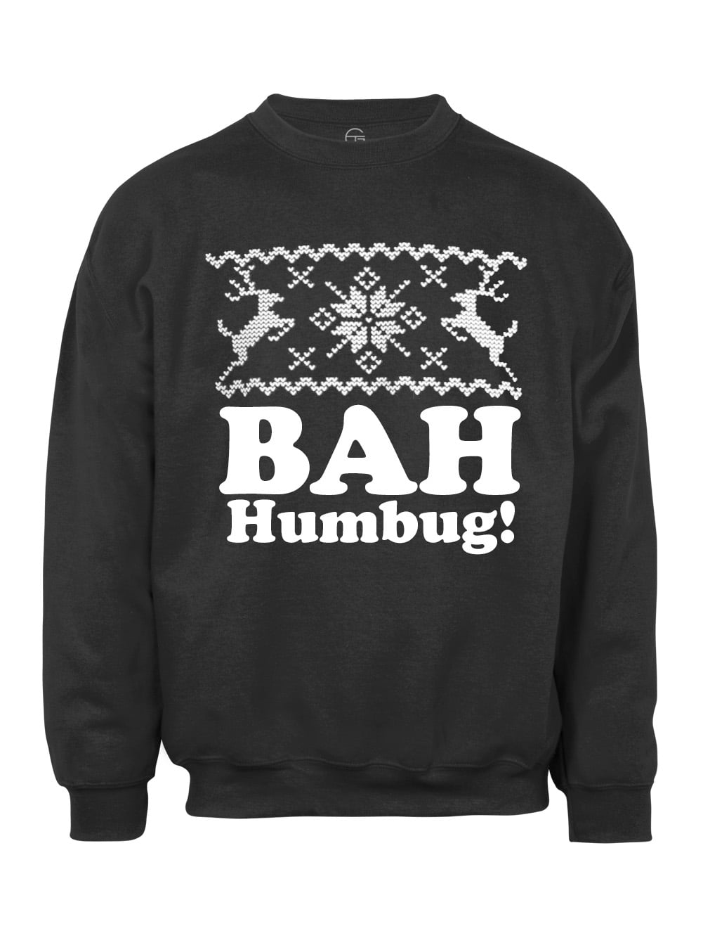 Mens Bro Humbug Ugly Christmas Ugly Sweatshirt Black Medium