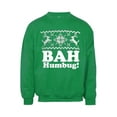 thumbnail image 1 of Mens Bah Humbug! Ugly Christmas Ugly Sweatshirt - Green - 3X-Large, 1 of 1
