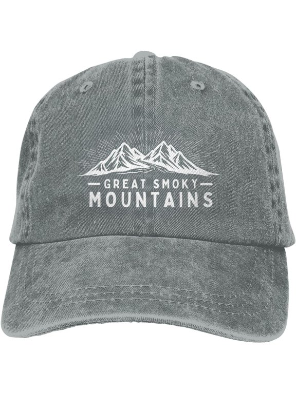 Mens Ball Caps Hiking Outdoor Hat for Women Baseball Cap Light Weight Great Smoky Mountains Fashionable Hats