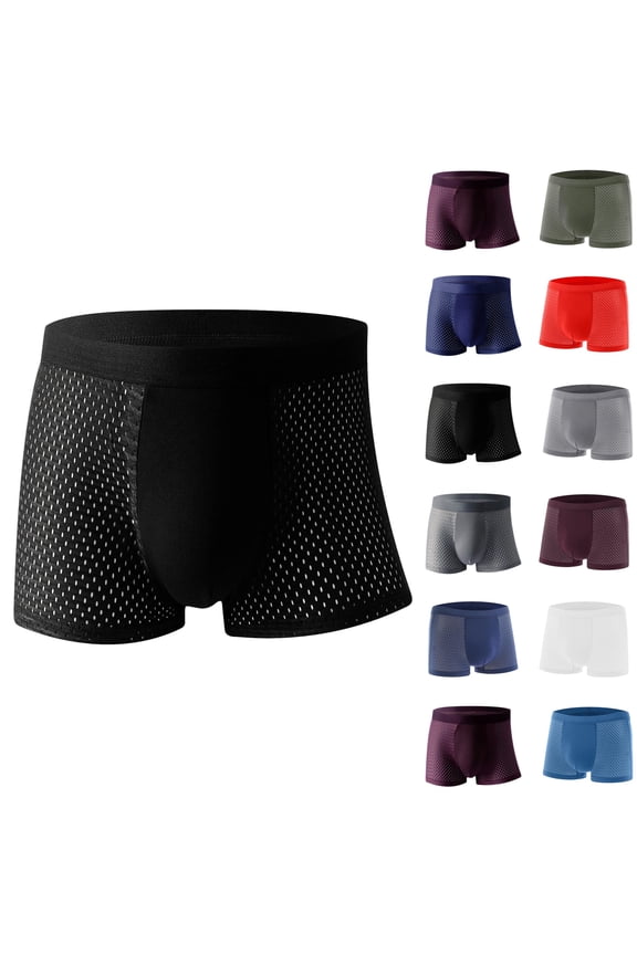 Mens Ball Pouch Underwear Boxers Briefs High Rise Jockstrap Bulge Enhancement Wicking Breathable Comfortable Cool Athletic Supporters for Men Oversized Size