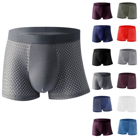 Mens Ball Pouch Underwear Boxers Briefs High Rise Jockstrap Bulge Enhancement Wicking Breathable Comfortable Cool Athletic Supporters for Men Oversized Size