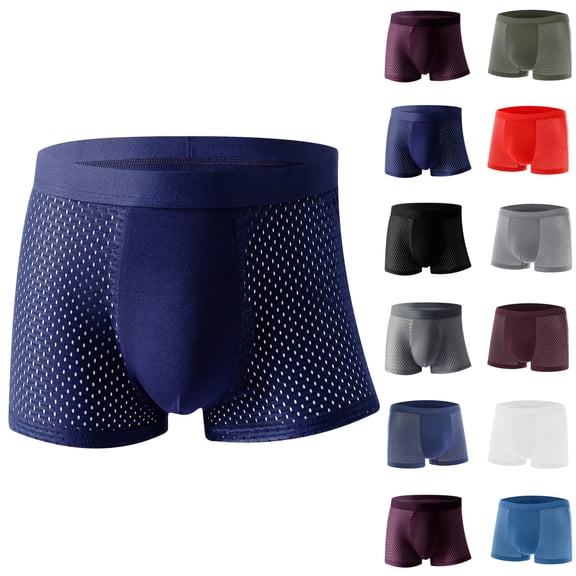 Mens Ball Pouch Underwear Boxers Briefs High Rise Jockstrap Bulge Enhancement Wicking Breathable Comfortable Cool Athletic Supporters for Men Oversized Size