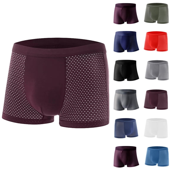 Mens Ball Pouch Underwear Boxers Briefs High Rise Jockstrap Bulge Enhancement Wicking Breathable Comfortable Cool Athletic Supporters for Men Oversized Size