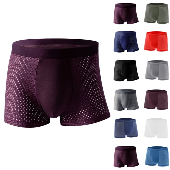 Mens Ball Pouch Underwear Boxers Briefs High Rise Jockstrap Bulge Enhancement Wicking Breathable Comfortable Cool Athletic Supporters for Men Oversized Size