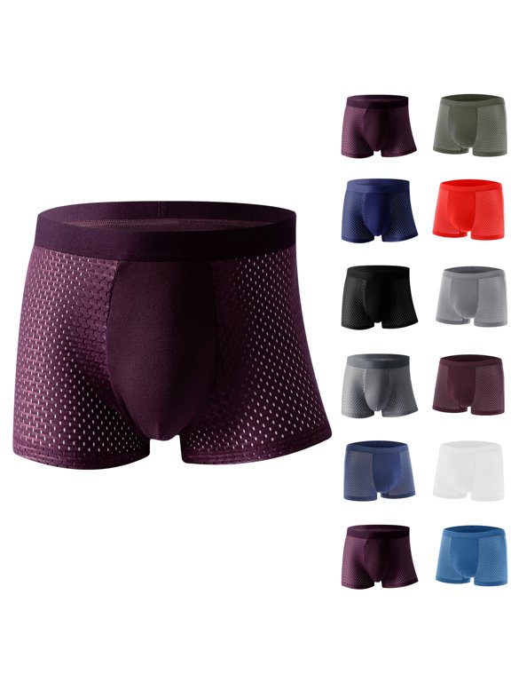 Mens Ball Pouch Underwear Boxers Briefs High Rise Jockstrap Bulge Enhancement Wicking Breathable Comfortable Cool Athletic Supporters for Men Oversized Size