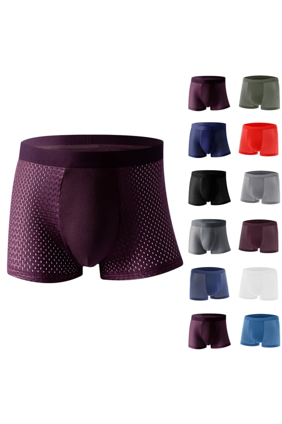 Mens Ball Pouch Underwear Boxers Briefs High Rise Jockstrap Bulge Enhancement Wicking Breathable Comfortable Cool Athletic Supporters for Men Oversized Size