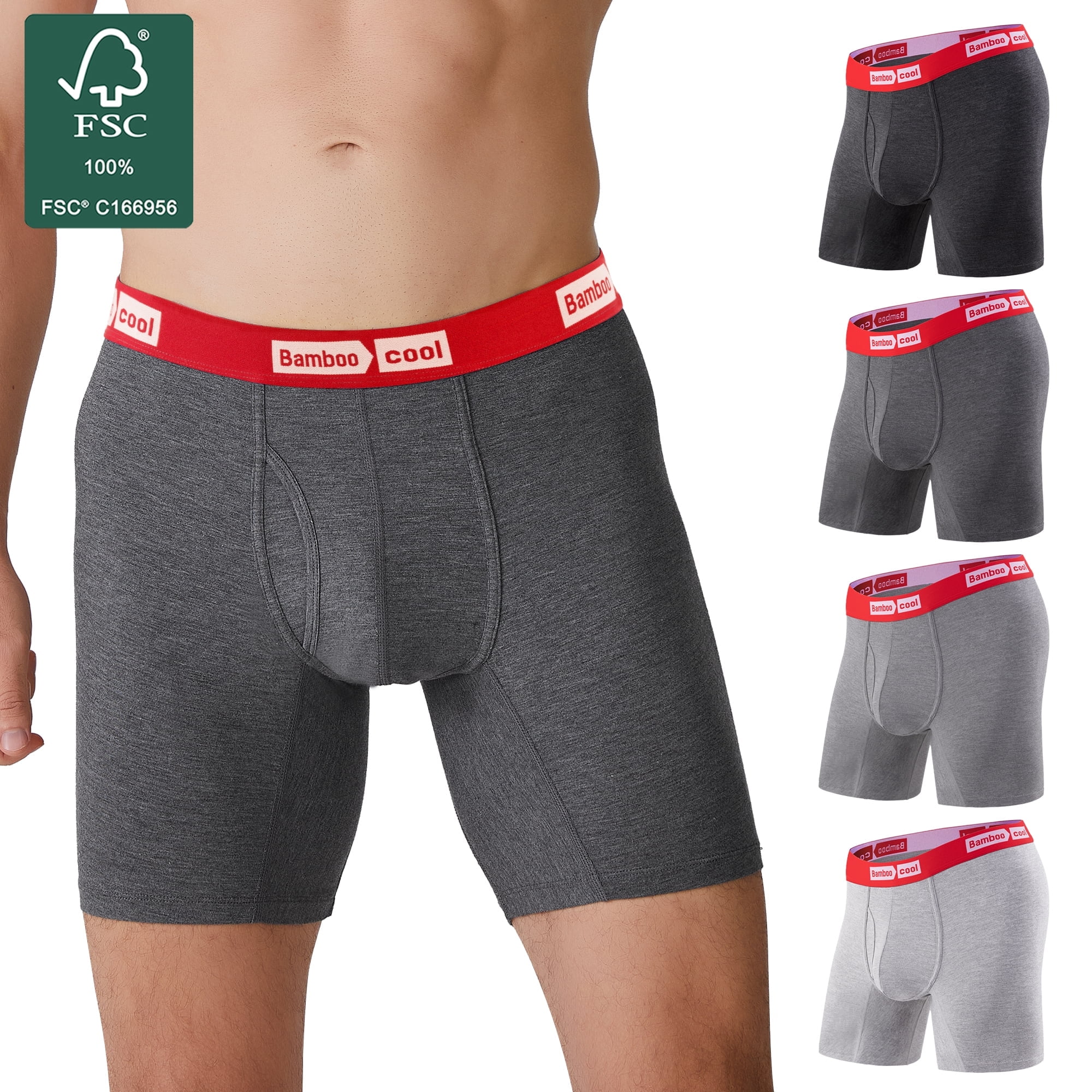 ZONBAILON Mens Underwear Boxer Briefs Short Leg Low Rise Trunks :  : Clothing, Shoes & Accessories