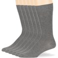 thumbnail image 1 of Mens Bamboo Dress Casual Crew Socks, Dark Grey, XLarge, 6 Pack, 1 of 7