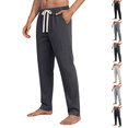 thumbnail image 1 of Mens Bamboo Viscose Pajama Pants 2026 Soft Cooling Moisture Wicking Elastic Drawstring Waist Straight Leg Sleep Loungewear Pants Dark Gray XL, 1 of 5