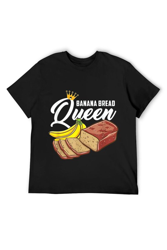 Mens Banana Bread Queen Banana Bread T-Shirt Black