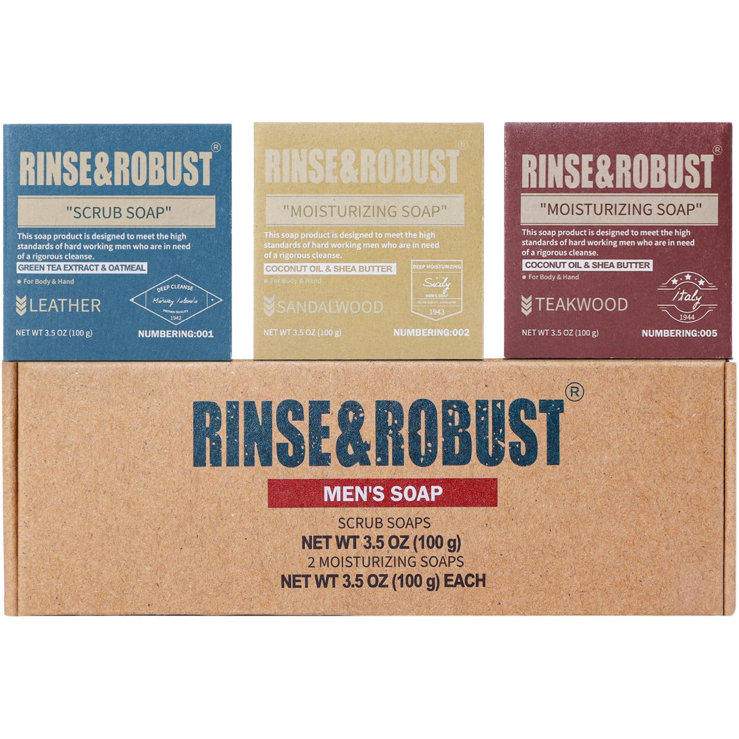 Mens Bar Soap Bath Bar Soap 3Pack Handmade Natural Soap Bar Set ...