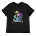 thumbnail image 1 of Mens Barbados Vintage Beach Palm Trees Bajan Vacation T-Shirt Black Medium, 1 of 5