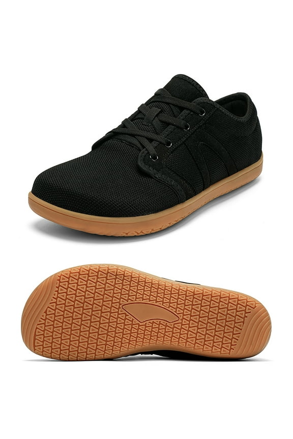 Men's Barefoot Shoes Zero Drop Wide Width Sneakers Lightweight Walking Shoes Tennis Shoes 11 Wide,Black