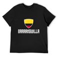 thumbnail image 1 of Mens Barranquilla Colombian Flag Roots Heritage Colombia T Shirt Black, 1 of 5