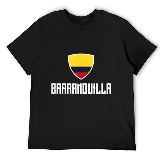 Mens Barranquilla Colombian Flag Roots Heritage Colombia T Shirt Black