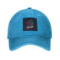 thumbnail image 1 of Mens Baseball Cap, Outdoor Casual Sports Cap Classic Curved Brim Hat - Adjustable Cowboy Hat, E-Sports Neon Logo- Blue, 1 of 8