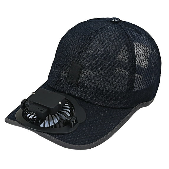 2-Speed Solar Fan USB Rechargeable Outdoor Sports Baseball Cap