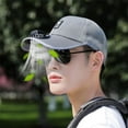 thumbnail image 1 of Mens Baseball Cap with Solar Fan, Summer UV Protection Wide Brim Sun Hat Mesh Beach Hats, Solar Powered/USB Charging Dark Gray, 1 of 6