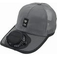 thumbnail image 1 of Mens Baseball Cap with Solar Fan – UV Protection Wide Brim Mesh Cap, Solar & USB Powered for Outdoor, Heat Relief, 1 of 1