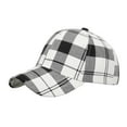 thumbnail image 1 of Mens Baseball Caps British Plaid Print Adjustable Unisex Sun Hat Running Workouts Smart Casual Style White One Size, 1 of 5