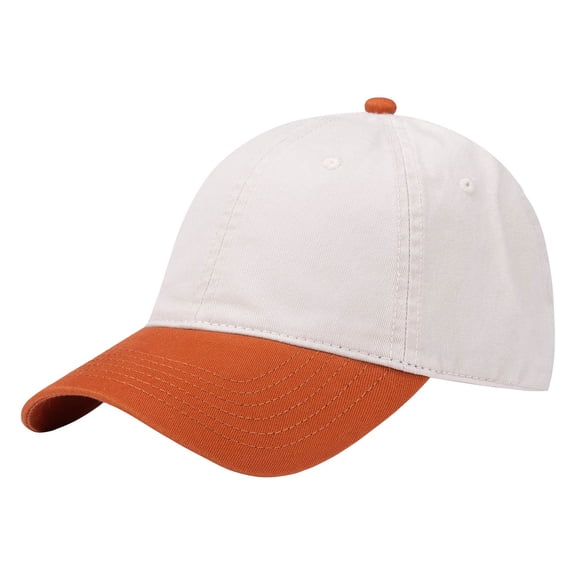 Mens Baseball Caps Color Block Baseball Cap Adjustable Casual Outdoor Sun HatSports Activities Orange One Size
