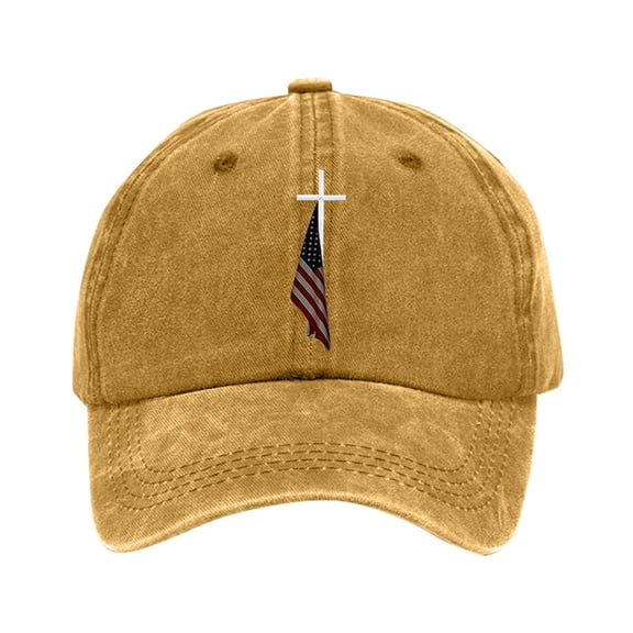 Mens Baseball Caps Couples Adjustable Washed Distressed Thickened Fall Winter Student Unisex Hat Workouts Yellow One Size