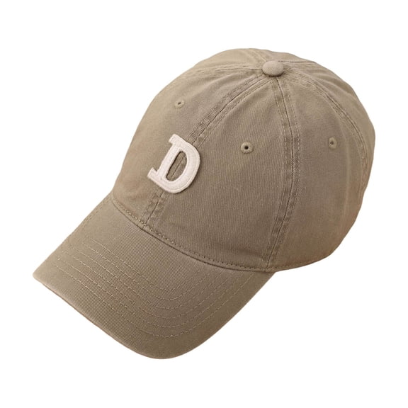 Mens Baseball Caps Letter D Baseball Cap Adjustable Sun Hat For Casual Outdoor Activities Khaki One Size
