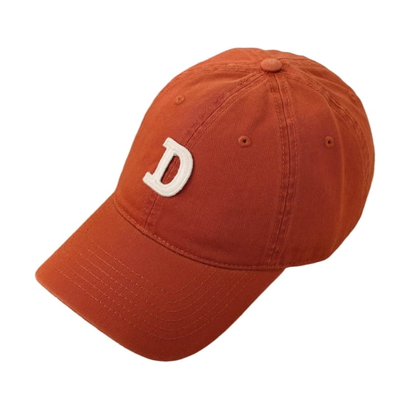 Mens Baseball Caps Letter D Baseball Cap Adjustable Sun Hat For Casual Outdoor Activities Orange One Size