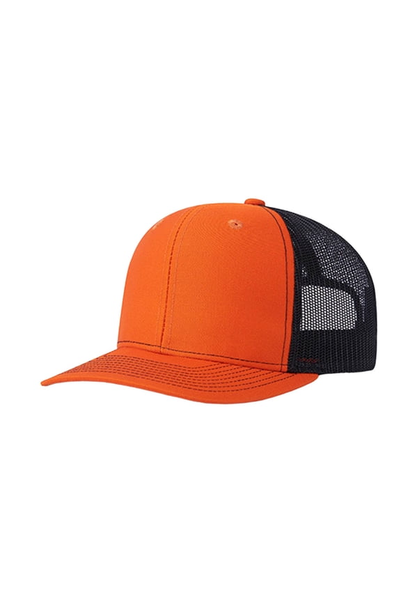 Mens Baseball Caps Mesh Panel Plain Baseball Cap Breathable Adjustable Sun Hat For Outdoor Sports Orange One Size