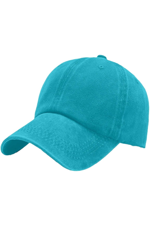 Mens Baseball Caps Vintage Literary Soft Top Washed Cotton Baseball Cap Adjustable Unisex Hat For Outdoor Running Workouts Blue A