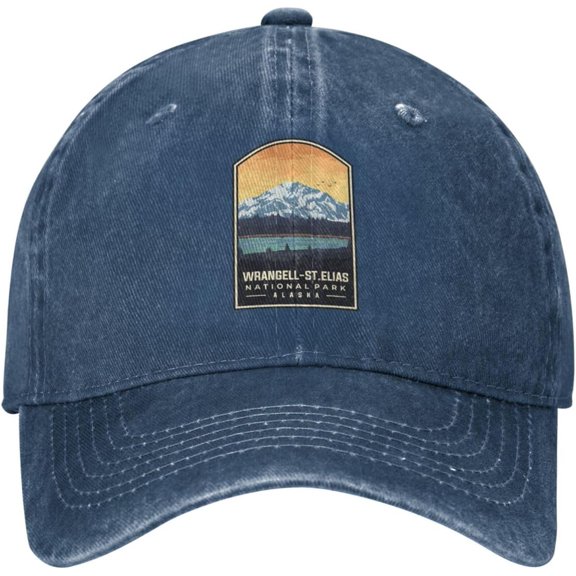 Mens Baseball Hats Camping Lids Cap for Men's Summer Caps Adjustable Wrangell St Elias National Park Fashion Cap