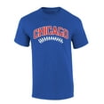thumbnail image 1 of Mens Baseball Team Tshirt Illinois Chicago Baseball Team Color Royal Blue and Red Laces Short Sleeve T-shirt Graphic Tee-Royal-xxl, 1 of 4