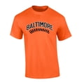 thumbnail image 1 of Mens Baseball Team Tshirt Maryland Baltimore Baseball Team Color Black and Orange Laces Short Sleeve T-shirt Graphic Tee-Orange-4xl, 1 of 4