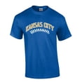 thumbnail image 1 of Mens Baseball Team Tshirt Missouri Kansas City Baseball Team Color Royal Blue and Gold Laces Short Sleeve T-shirt Graphic Tee-Royal-xl, 1 of 4