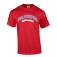 thumbnail image 1 of Mens Baseball Team Tshirt Pennsylvania Philadelphia Baseball Team Color Red and Blue Laces Short Sleeve T-shirt Graphic Tee-Red-4xl, 1 of 4