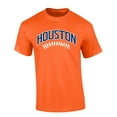 thumbnail image 1 of Mens Baseball Team Tshirt Texas Houston Baseball Team Color Navy Blue and Orange Laces Short Sleeve T-shirt Graphic Tee-Orange-xxxl, 1 of 4