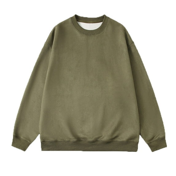 Mens Basic Crewneck Sweatshirt Raglan Long-Sleeve Lightweight Fleece Sweatshirt Climbing Workout Pullover Shirt Tops