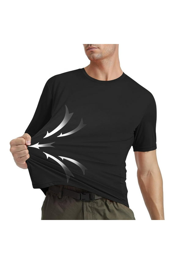 Mens Basic Sun Shirt Short Sleeve Rash Guard Shirt Quick Dry UPF 50+ Sun Protection Swim Shirt