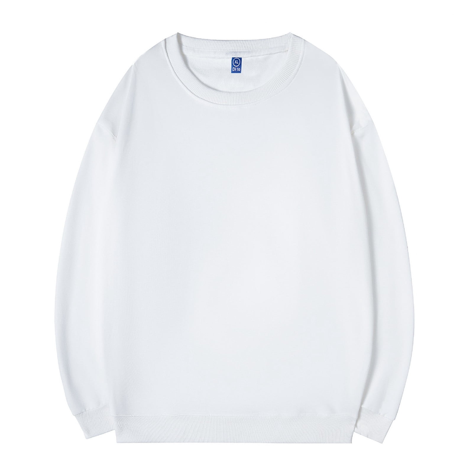 Basic Long Sleeve Plain Sweatshirt main image 1