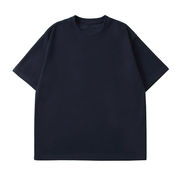 Mens Basic T Shirts Plain Short Sleeve Tops Summer T-Shirt Blouse Tops Casual Solid Color Crewneck Shirt Loose Fit Pullover Tops Plus Size Waffle Tops for Men 2024