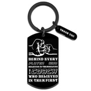 Mens Basketball Coach Keychain, Inspirational Coach Appreciation Gifts for Men, Thank You Gift for Soccer Softball Volleyball Baseball Coach, Team Leader Award for End of Season Party