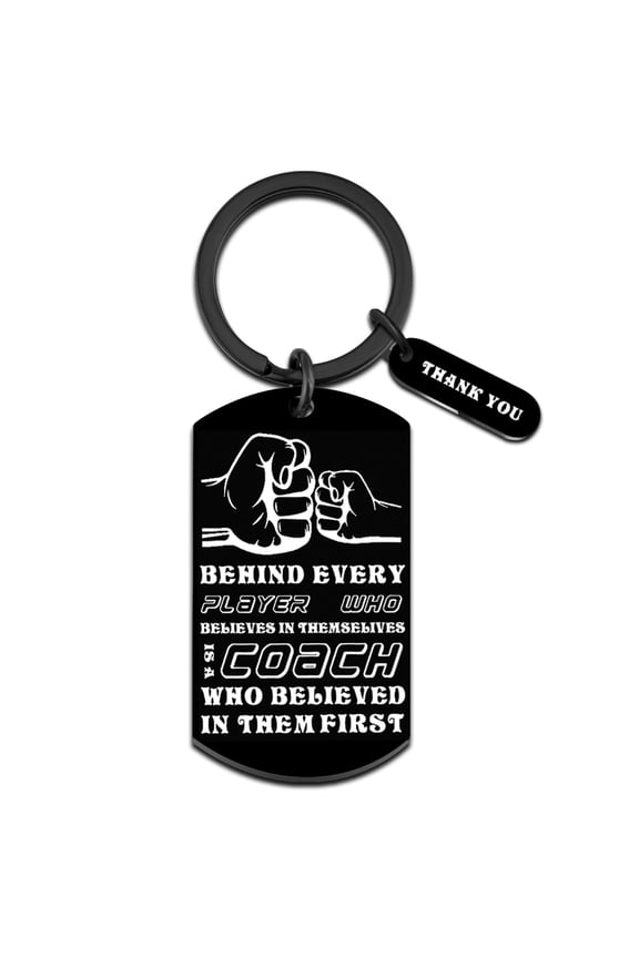 Mens Basketball Coach Keychain, Inspirational Coach Appreciation Gifts for Men, Thank You Gift for Soccer Softball Volleyball Baseball Coach, Team Leader Award for End of Season Party