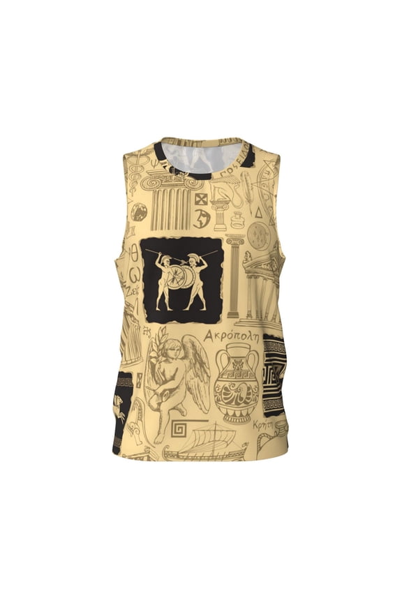 Mens Basketball Jersey Hip-Hop Sreetwear Sports Team Tops, Ancient Greece Mythology Retro