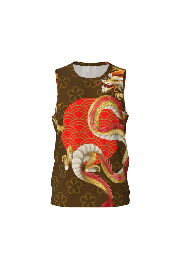 Mens Basketball Jersey Hip-Hop Sreetwear Sports Team Tops, Asian Dragon Oriental Dragons
